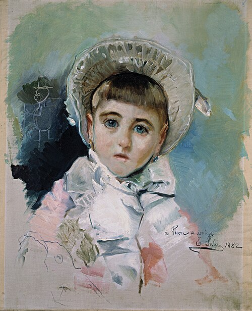 María Picón y Pardiñas, con capota blanca, 1882, Emilio Sala Francés