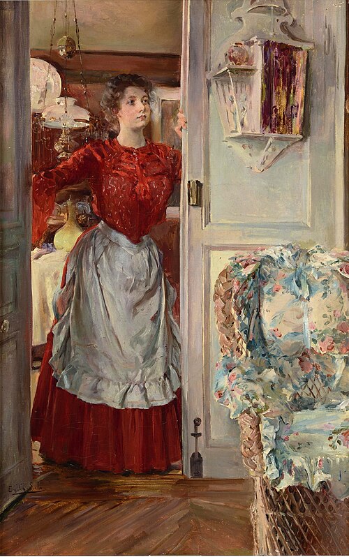 Joven en una puerta, 1895, Emilio Sala Francés