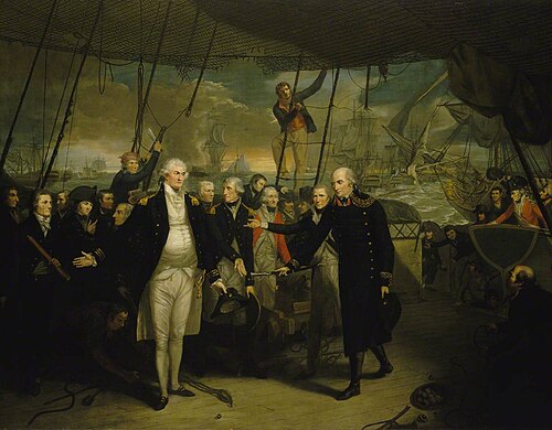 Duncan Receiving the Surrender of de Winter at the Battle of Camperdown, 11 October 1797, 1797, Daniel Orme