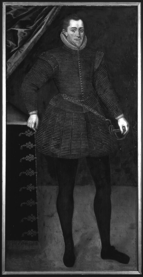 Porträt von Prinz Moritz von Oranien, Statthalter, 1598, Daniël van den Queborn