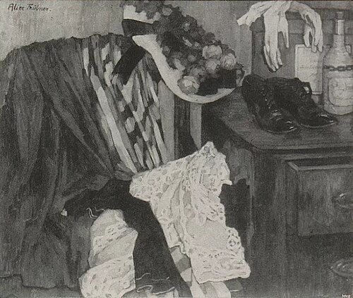 Still life with rose hat, 1910, Alice Trübner