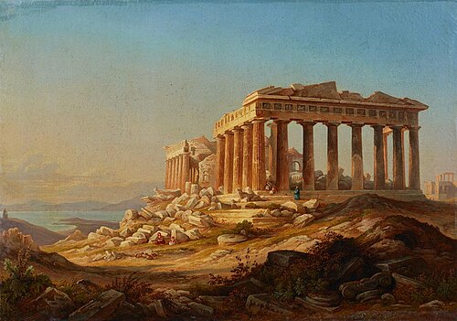 Der Parthenon auf der Akropolis zu Athen, 1849, Friedrich Horner