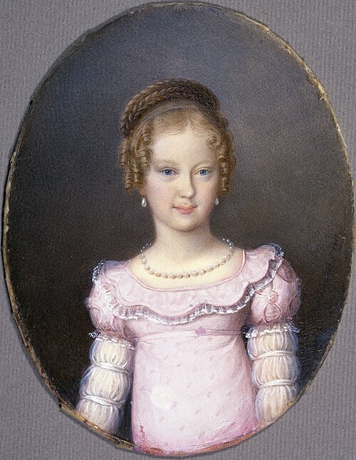 Portrait of Caroline, Archduchess of Austria, 1817, Natale Schiavoni