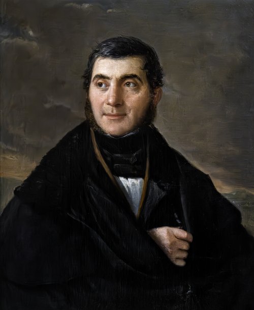 Portrait de Sante Giacomelli, 1830, Natale Schiavoni