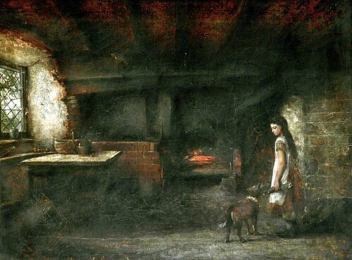 Interior of a Welsh Cottage, 1873, David Bates