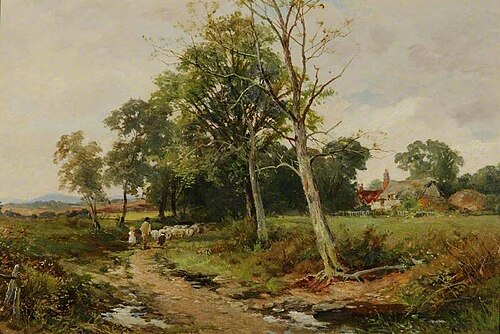 A Worcestershire Lane Scene, 1904, David Bates