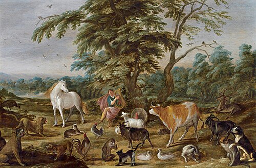 Orpheus playing for the animals, 1640, David Colijns