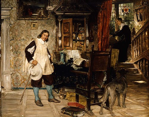 Oliver Cromwell of Ely Visits Mr. John Milton, 1883, David Dalhoff Neal