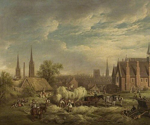 Haymaking at Coventry, , David Gee