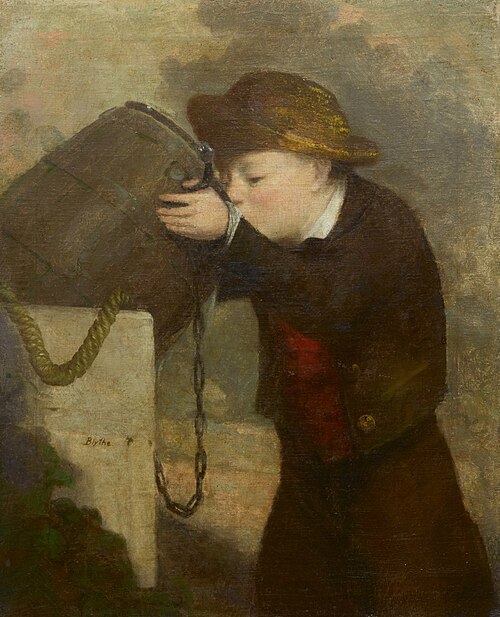 Boy Drinking From a Barrel, , David Gilmour Blythe