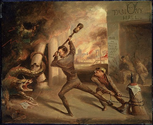 Lincoln Crushing the Dragon of Rebellion, 1862, David Gilmour Blythe