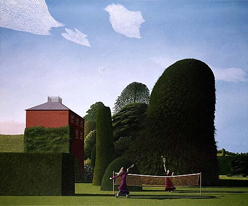 The Badminton Game, 1972, David Inshaw