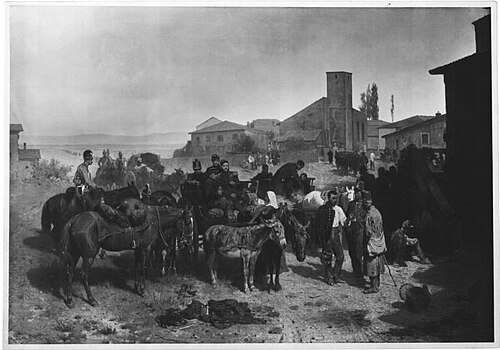 Szene aus dem österreichisch-italienischen Krieg, 1872, Franz Adam