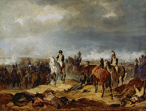 Napoleon auf dem Schlachtfeld, 1847, Franz Adam