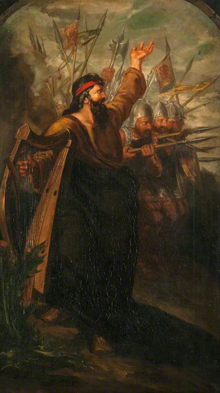 Scottish War: The Spear (triptych, left panel), , David Scott