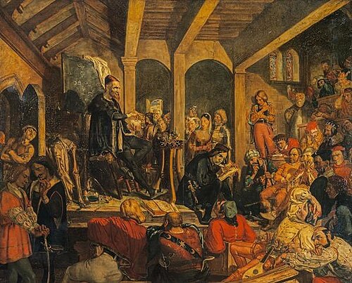 Alchemystical Adept (Paracelsus) Lecturing on the Elixir Vitae, 1838, David Scott