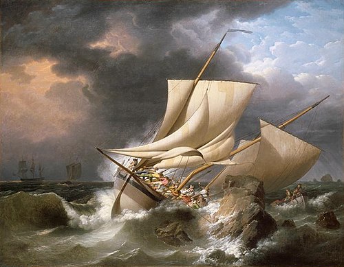 Scène de naufrage, , Louis-Philippe Crépin