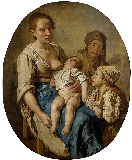 Mother with children, 1730, Giacomo Ceruti