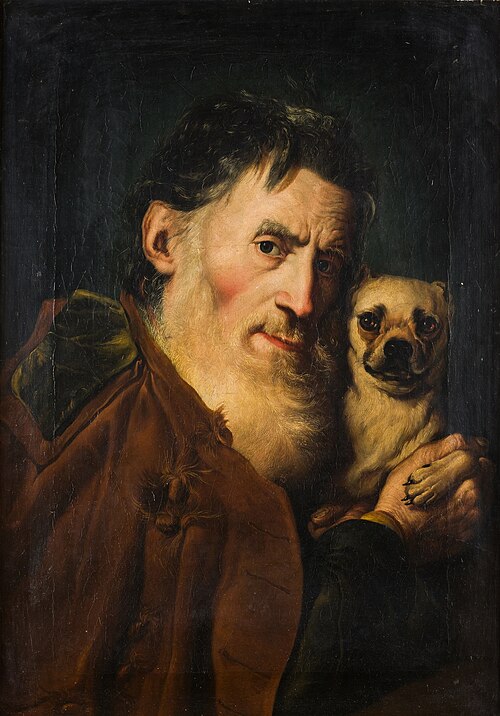 An Old Man with a Dog, 1744, Giacomo Ceruti