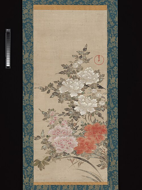 Peonies, 1745, Fukae Roshū