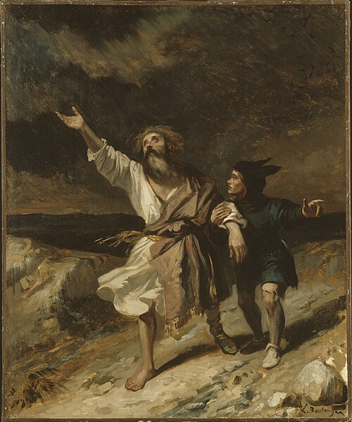 Le roi Lear et son fou pendant la tempête, 1836, Louis Boulanger