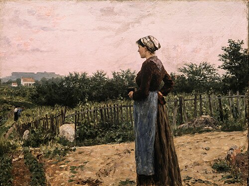 The church road, 1882, Erik Werenskiold