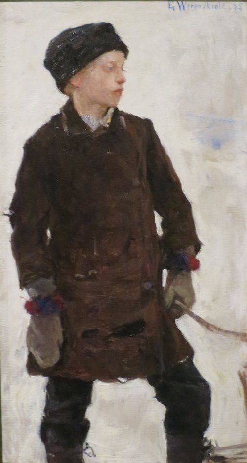 Poor Boy from Briskeby with a Sack, 1885, Erik Werenskiold