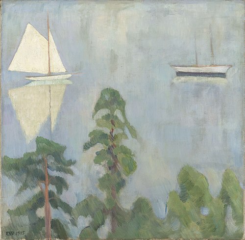 Mirroring, 1915, Erik Werenskiold