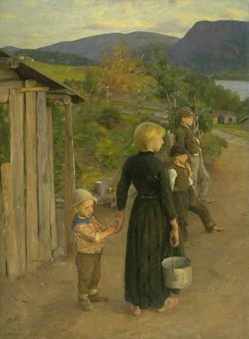 Children Waiting, 1893, Erik Werenskiold