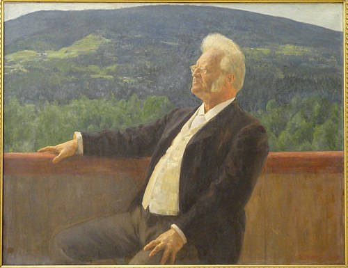 Portrait of Bjørnstjerne Bjørnson, 1900, Erik Werenskiold