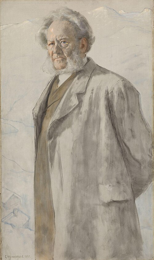 Portrait of the Poet Henrik Ibsen, 1895, Erik Werenskiold