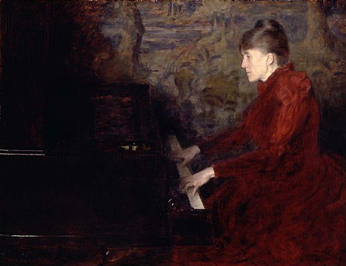 Portrait of the Pianist Erika Nissen, 1892, Erik Werenskiold
