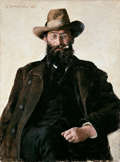 Portrait of Professor Amund Helland, 1885, Erik Werenskiold