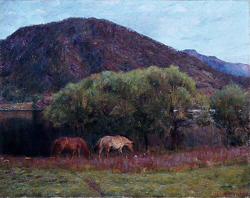 Summer Evening at Kviteseid, 1893, Erik Werenskiold