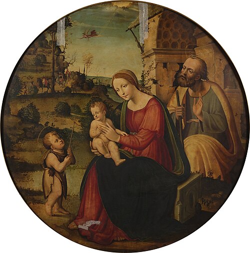 The Holy Family with the young St John the Baptist, 1510, Girolamo del Pacchia