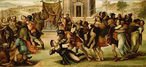 Rape of the Sabines, 1520, Girolamo del Pacchia