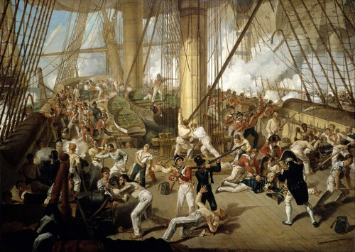 The Fall of Nelson, Battle of Trafalgar, 21 October 1805, 1825, Denis Dighton