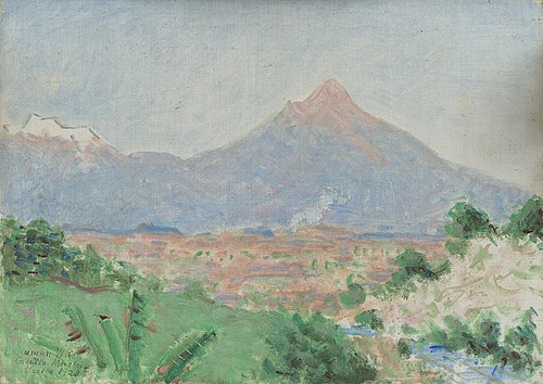 A View of Popocatépetl from Cuautla, 1923, Denman Ross