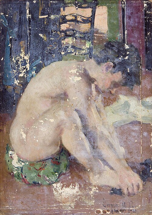 Full-Length Portrait of a Seated Young Man, 1901, Denman Ross