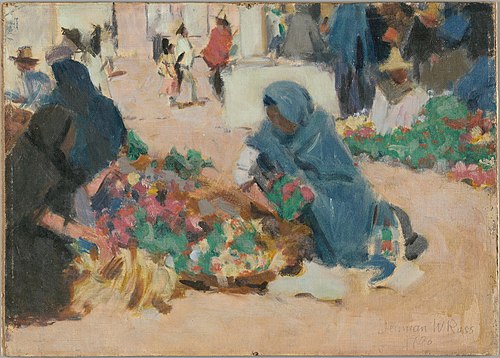 Market Scene, 1900, Denman Ross
