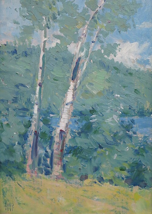 Landscape with Two Trees, 1891, Denman Ross