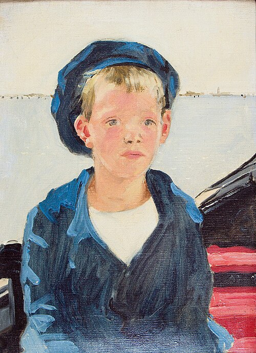 Portrait of a Young Boy in Sailor's Clothes, 1877, Denman Ross