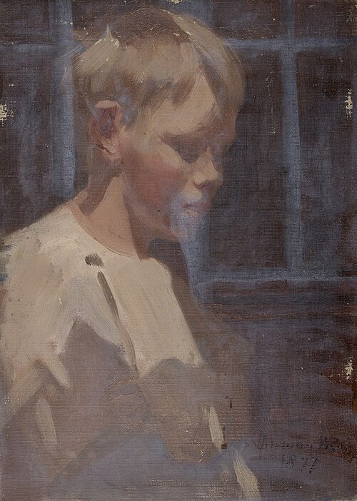 Portrait of a Boy Holding a Book, 1897, Denman Ross