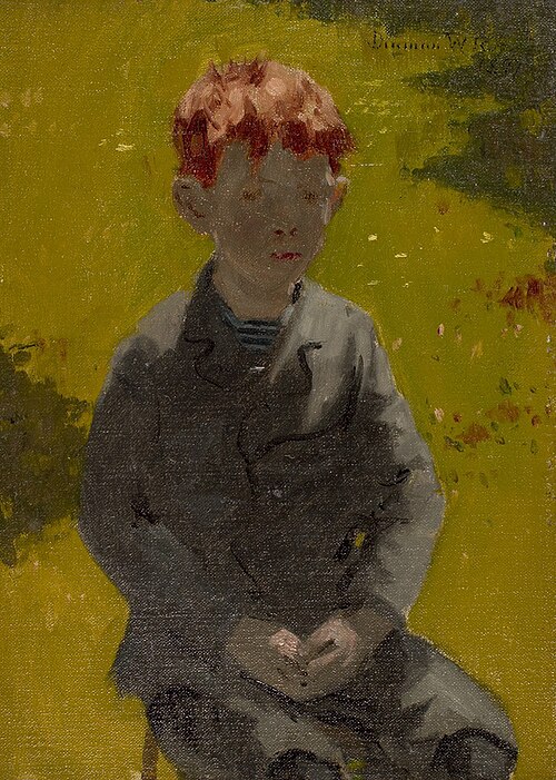 Portrait of a Boy Seated on Grass, 1897, Denman Ross