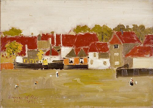 Landscape with Playing Field, 1894, Denman Ross