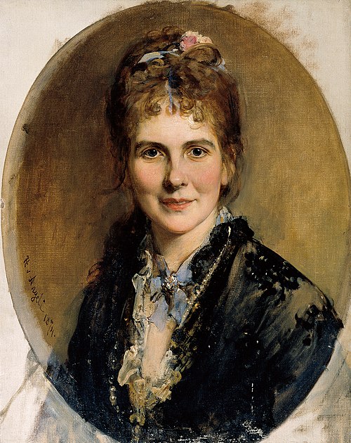 Brustbild einer jungen Frau, 1874, Heinrich von Angeli