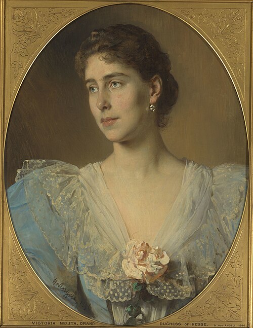 Princess Victoria Melita of Edinburgh, Grand Duchess of Hesse (1876-1936), 1896, Heinrich von Angeli