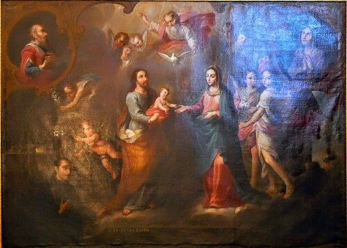 La Sagrada Familia y el Hermano Pedro Basto, 1752, Miguel Cabrera