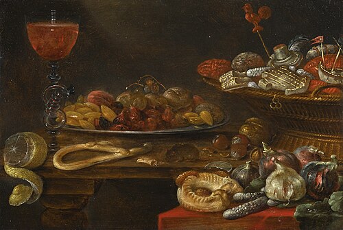 Still life with sweetmeats, 1650, Alexandre Adriaenssen