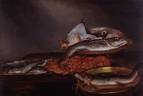 Still life with fish, 1641, Alexandre Adriaenssen